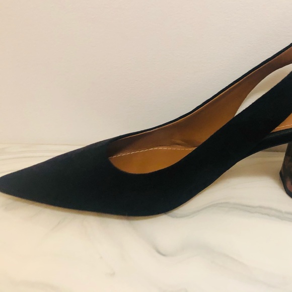 ZARA SLINGBACK SHOES WITH TORTOISESHELL HEELS - Picture 15 of 16